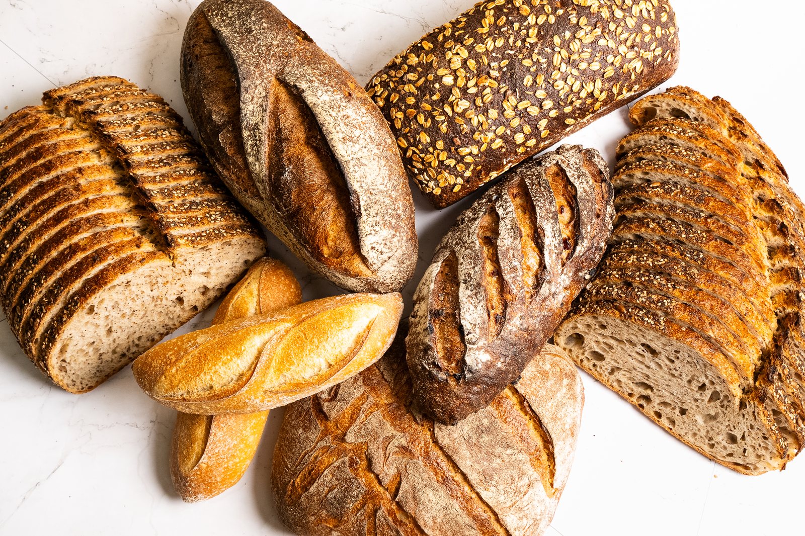 The Breadwright Founder's Box of six artisan loaves